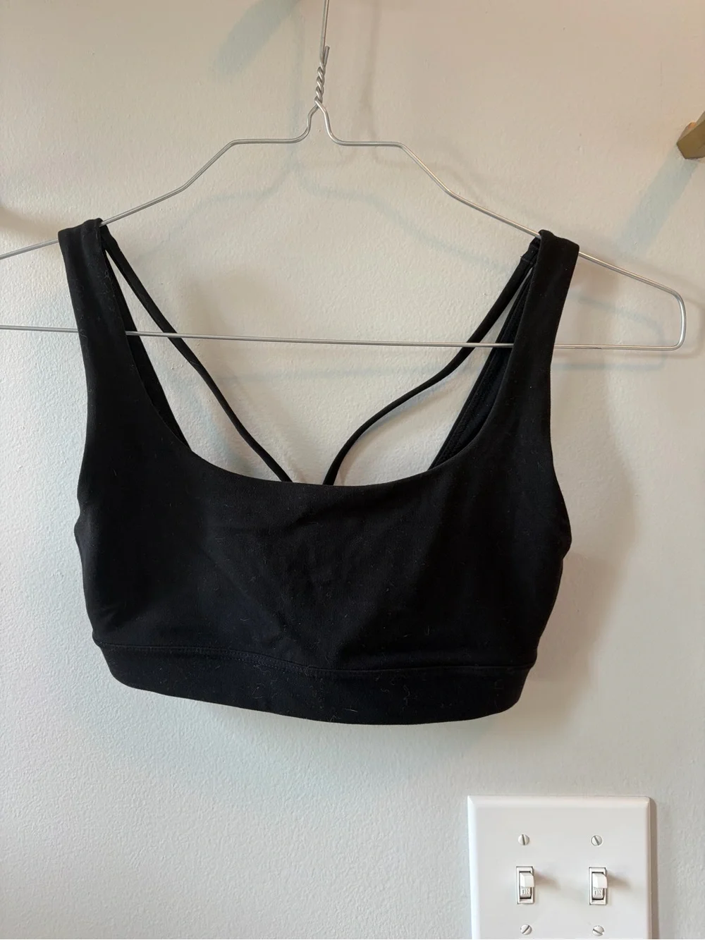 Athleta Strappy Sports Bra - Black - XS